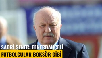 Sadri Şener: Fenerbahçeli futbolcular boksör gibi