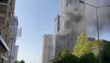 Ataşehir'de 40 katlı rezidansta yangın