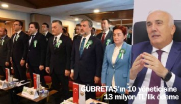 GÜBRETAŞ'ın 10 yöneticisine 13.1 milyon liralık ödeme