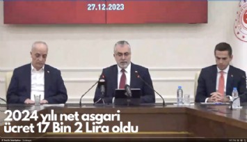 2024 yılı net asgari ücretİ 17 Bin 2 Lira oldu