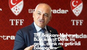 TFF Başkanı Mehmet Büyükekşi: Denk mi geldi, denk mi getirildi bilemedim