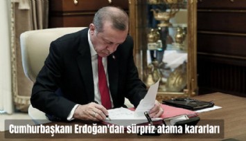 Cumhurbaşkanı Erdoğan'dan sürpriz atama kararları