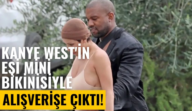 Kanye West'in eşi mini bikinisiyle alışverişe çıktı