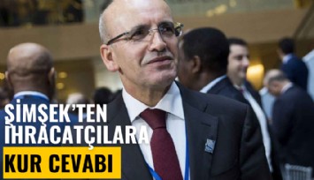 Şimşek'ten ihracatçılara kur cevabı