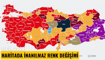 Seçim 2024: Haritada inanılmaz renk değişimi