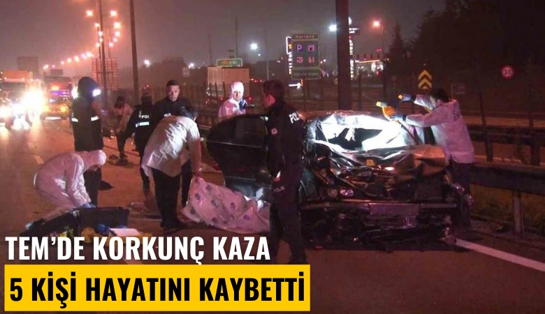 TEM'de korkunç kaza: 5 kişi hayatını kaybetti