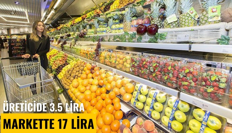 Üreticide 3.5 lira markette 17 lira