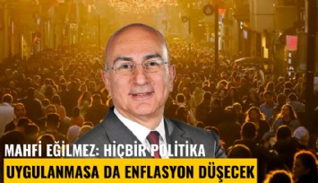 Mahfi Eğilmez: Hiçbir politika uygulanmasa da enflasyon düşecek