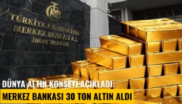 Dünya Altın Konseyi açıkladı: Merkez Bankası 30 ton altın aldı