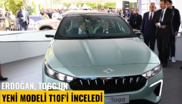 Erdoğan, Togg'un yeni modeli T10F'i inceledi