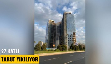 İstanbul'da 27 katlı tabut yıkılıyor