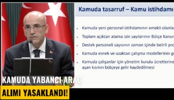 Kamuda yabancı araç alımı yasaklandı!