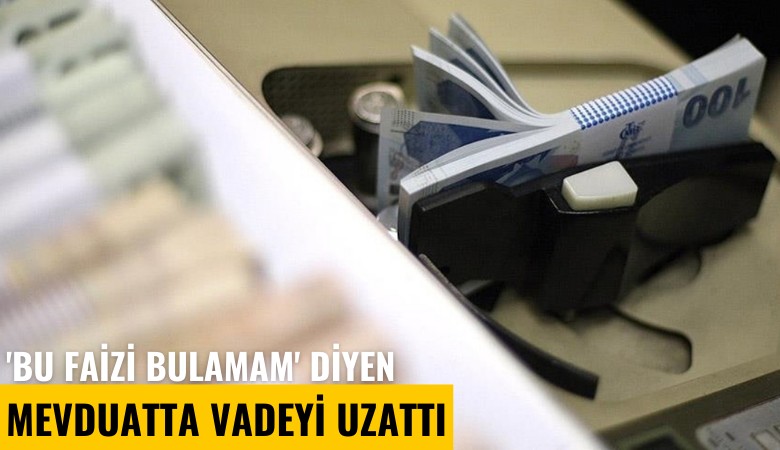 'Bu faizi bulamam' diyen mevduatta vadeyi uzattı