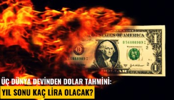 Üç dünya devinden dolar tahmini: Yıl sonu kaç lira olacak?