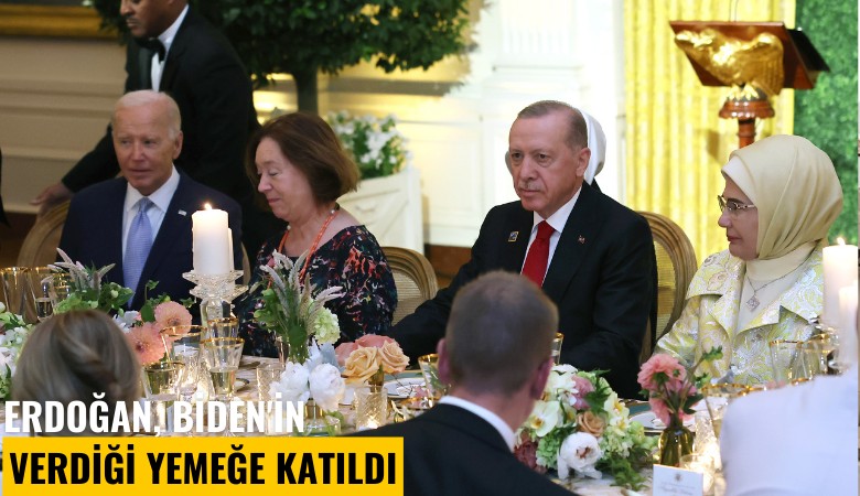 Erdoğan, Biden'in verdiği yemeğe katıldı