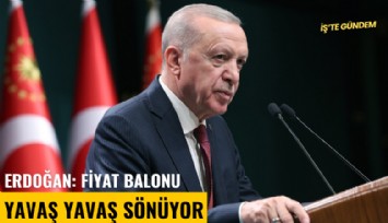 Erdoğan: Fiyat balonu yavaş yavaş sönüyor