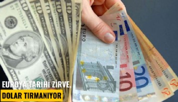 Euroya tarihi zirve, dolar tırmanıyor