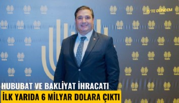 Hububat ve bakliyat ihracatı ilk yarıda 6 milyar dolara çıktı