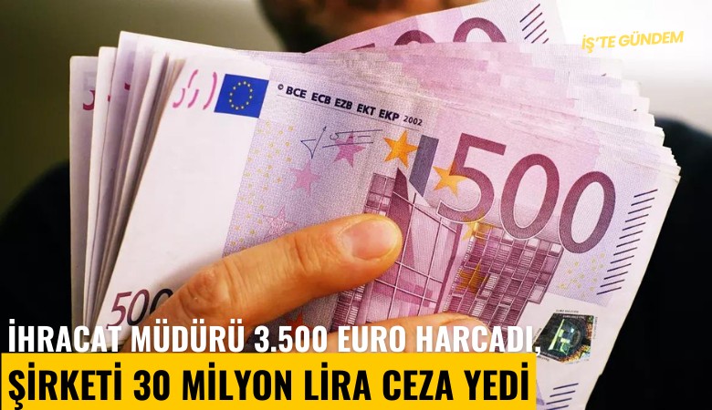 İhracat müdürü 3.500 euro harcadı, şirketi 30 milyon lira ceza yedi