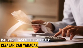 İşte vergi taslağının son hali: Cezalar can yakacak