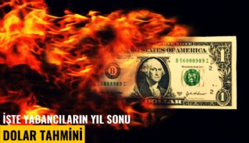 İşte yabancıların yıl sonu dolar tahmini