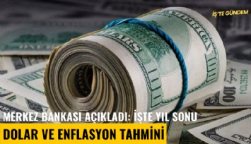 Merkez Bankası açıkladı: İşte yıl sonu dolar ve enflasyon tahmini