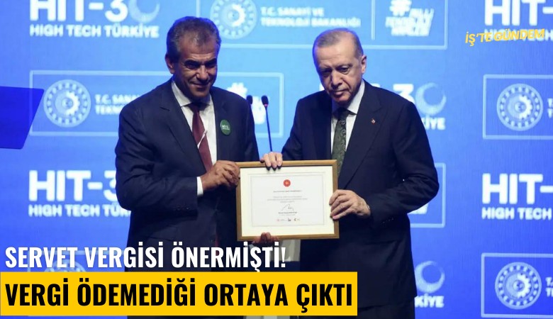 Servet vergisi önermişti! Vergi ödemediği ortaya çıktı