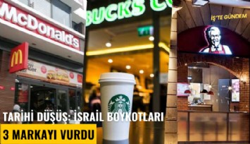 Tarihi düşüş: İsrail boykotları 3 markayı vurdu