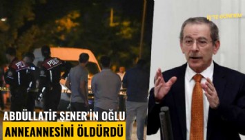 Abdüllatif Şener'in oğlu anneannesini öldürdü