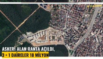 Askeri alan ranta açıldı, 3 artı 1 daireler 18 milyon