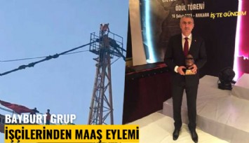 Bayburt Grup işçilerinden maaş eylemi