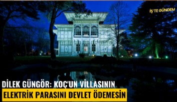 Dilek Güngör: Koç'un villasının elektrik parasını devlet ödemesin