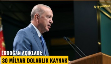 Erdoğan açıkladı: 30 milyar dolarlık kaynak kimlere verilecek?