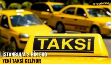 İstanbul'a 2 bin 500 yeni taksi geliyor