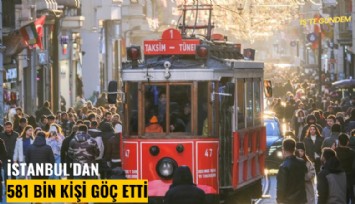 İstanbul'dan 581 bin kişi göç etti