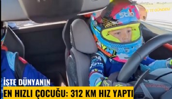 İşte dünyanın en hızlı çocuğu: 312 km hız yaptı