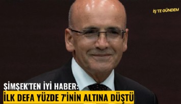 Şimşek'ten iyi haber: İlk defa yüzde 7'inin altına düştü