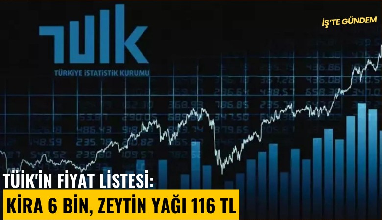 TÜİK'in fiyat listesi: Kira 6 bin, zeytin yağı 116 TL