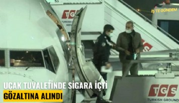 Uçak tuvaletinde sigara içti, göz altına alındı