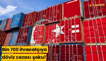 Bin 700 ihracatçıya döviz cezası şoku!