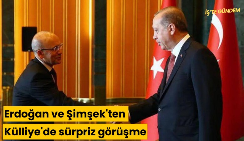 Erdoğan ve Şimşek'ten Külliye'de sürpriz görüşme