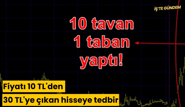 Fiyatı 10 TL'den 30 TL'ye çıkan hisseye tedbir