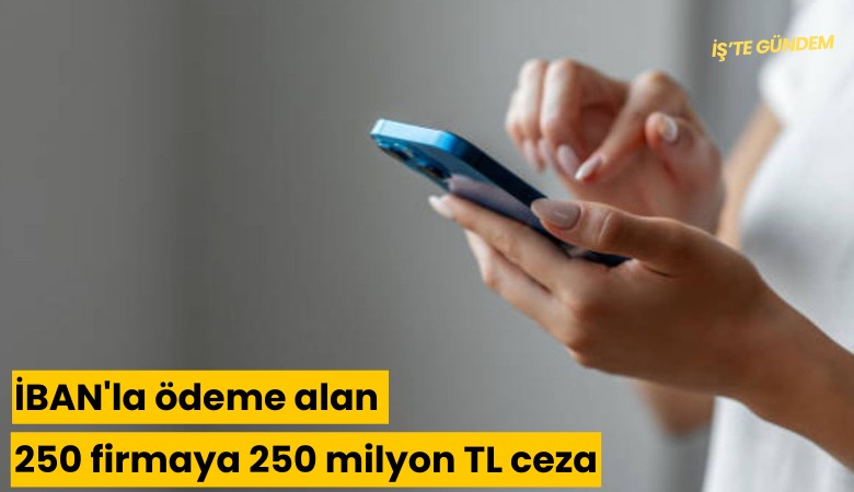 İBAN'la ödeme alan 250 firmaya 250 milyon TL ceza