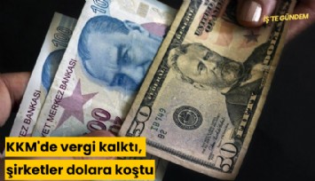 KKM'de vergi kalktı, şirketler dolara koştu