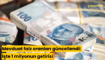 Mevduat faiz oranları güncellendi: İşte 1 milyonun getirisi