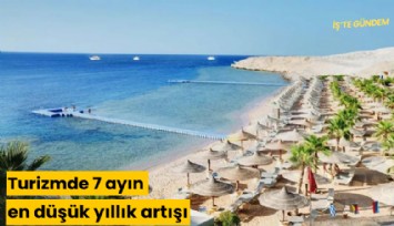 Turizmde 7 ayın en düşük yıllık artışı